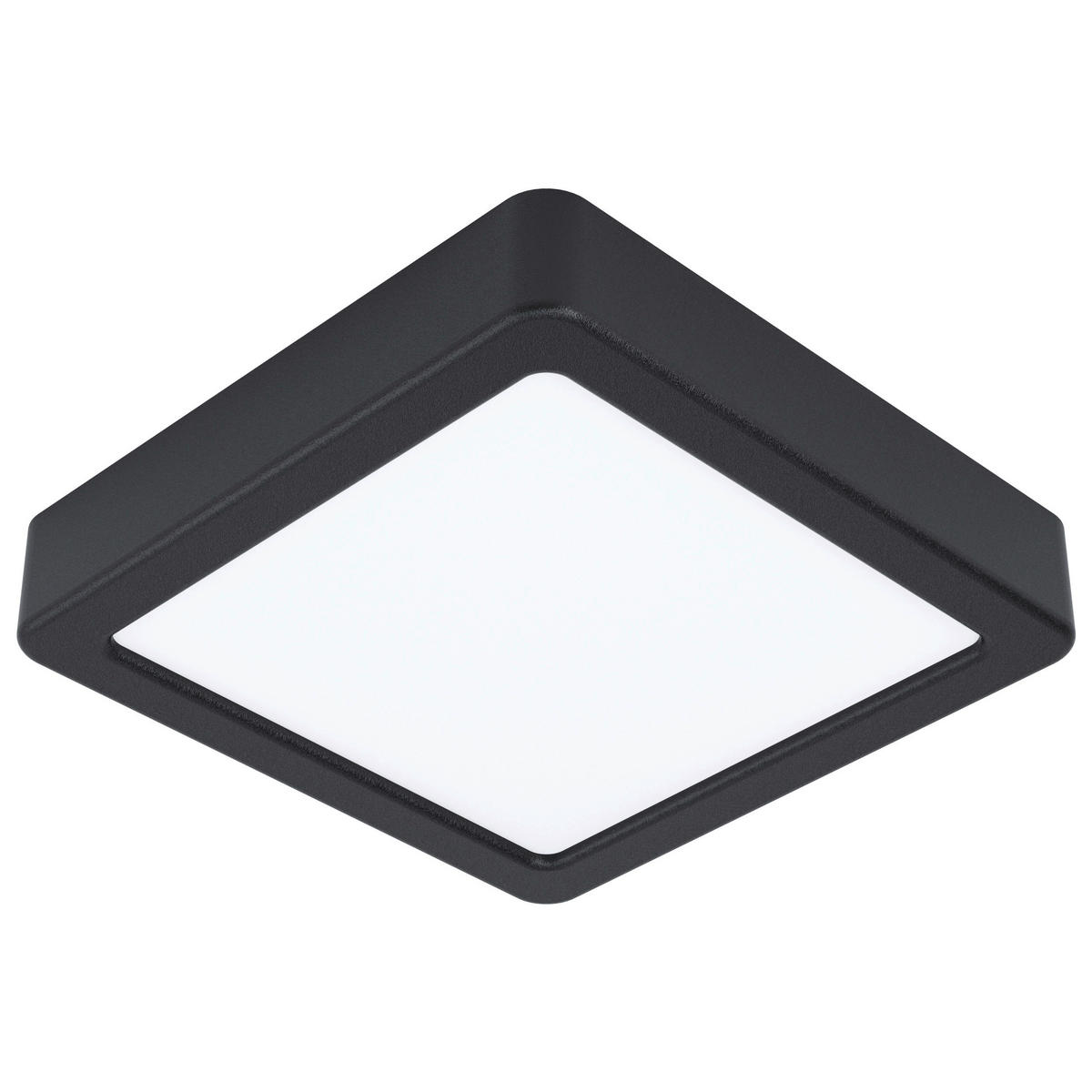 STROPNA LED-SVETILKA  Fueva /1200 lm/3000 K// - črna/bela, Basics, kovina/umetna masa (16/16/2,8cm) - Xora
