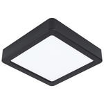 LED-DECKENLEUCHTE 16/16/2,8 cm   - Schwarz/Weiß, Basics, Kunststoff/Metall (16/16/2,8cm) - Novel