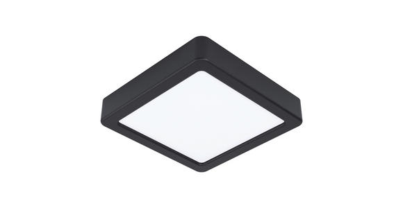 LED-DECKENLEUCHTE 16/16/2,8 cm - Schwarz/Weiß, Basics, Kunststoff/Metall (16/16/2,8cm) - Novel
