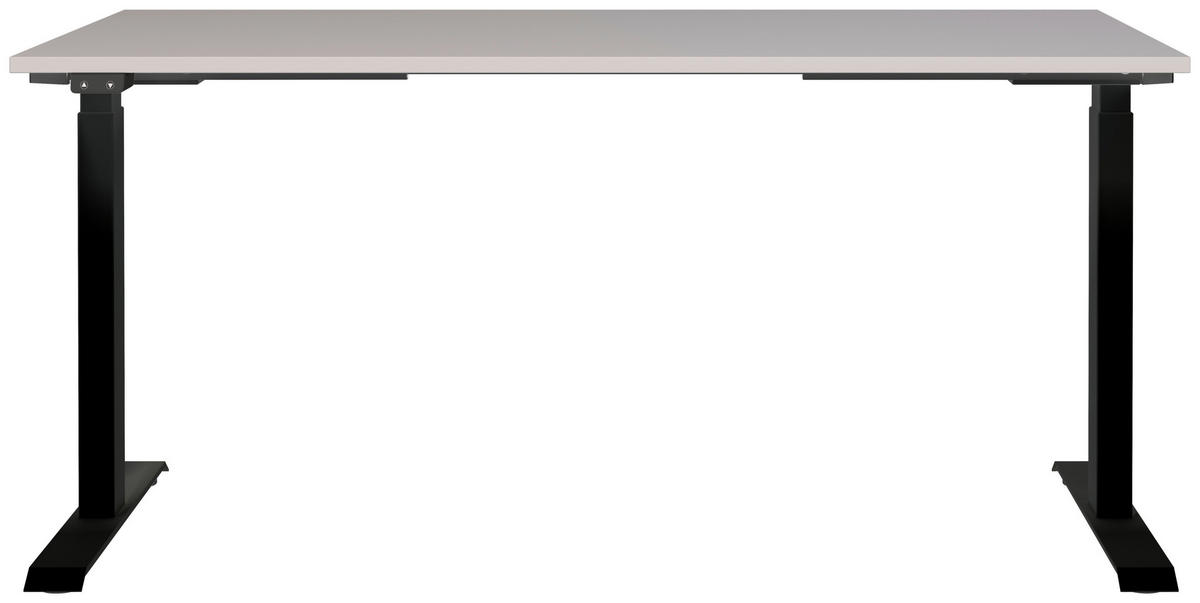 SCHREIBTISCH höhenverstellbar  - Kaschmir/Schwarz, MODERN, Holzwerkstoff/Metall (160/80/72-120cm) - Germania
