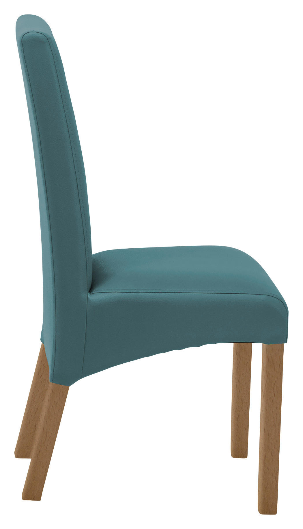 STUHL Lederlook Buchefarben, Petrol - Buchefarben/Petrol, KONVENTIONELL, Holz/Textil (47/102/57cm) - Carryhome