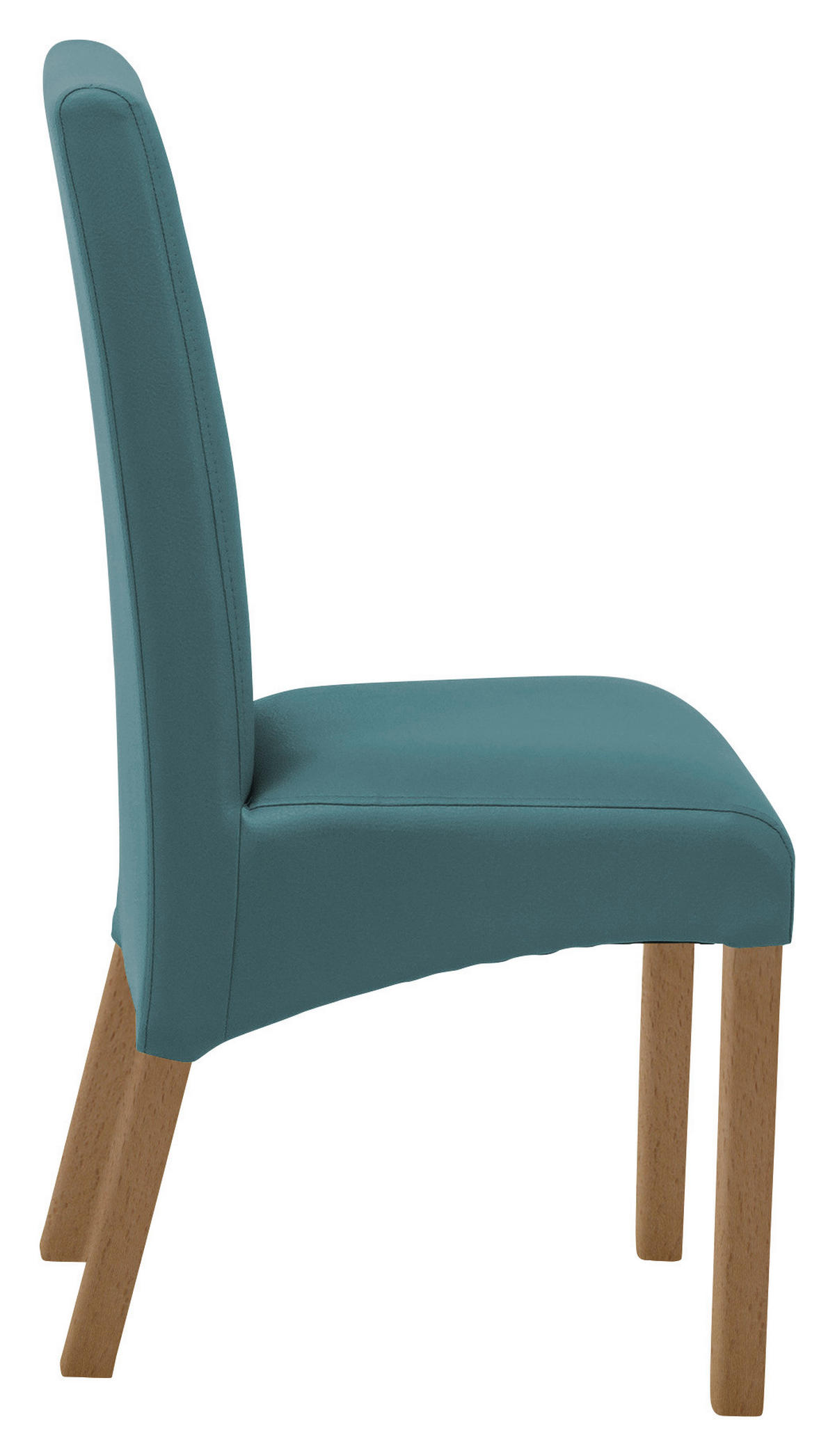 STUHL Lederlook Buchefarben, Petrol  - Buchefarben/Petrol, KONVENTIONELL, Holz/Textil (47/102/57cm) - Carryhome