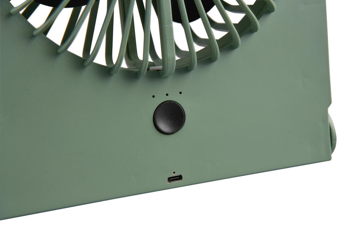 TISCHVENTILATOR - Grün, KONVENTIONELL, Kunststoff (19/10,5/23cm)