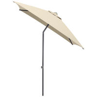 SONNENSCHIRM 200 cm Naturfarben  - Anthrazit/Naturfarben, Basics, Textil/Metall (200/200cm) - Kettler