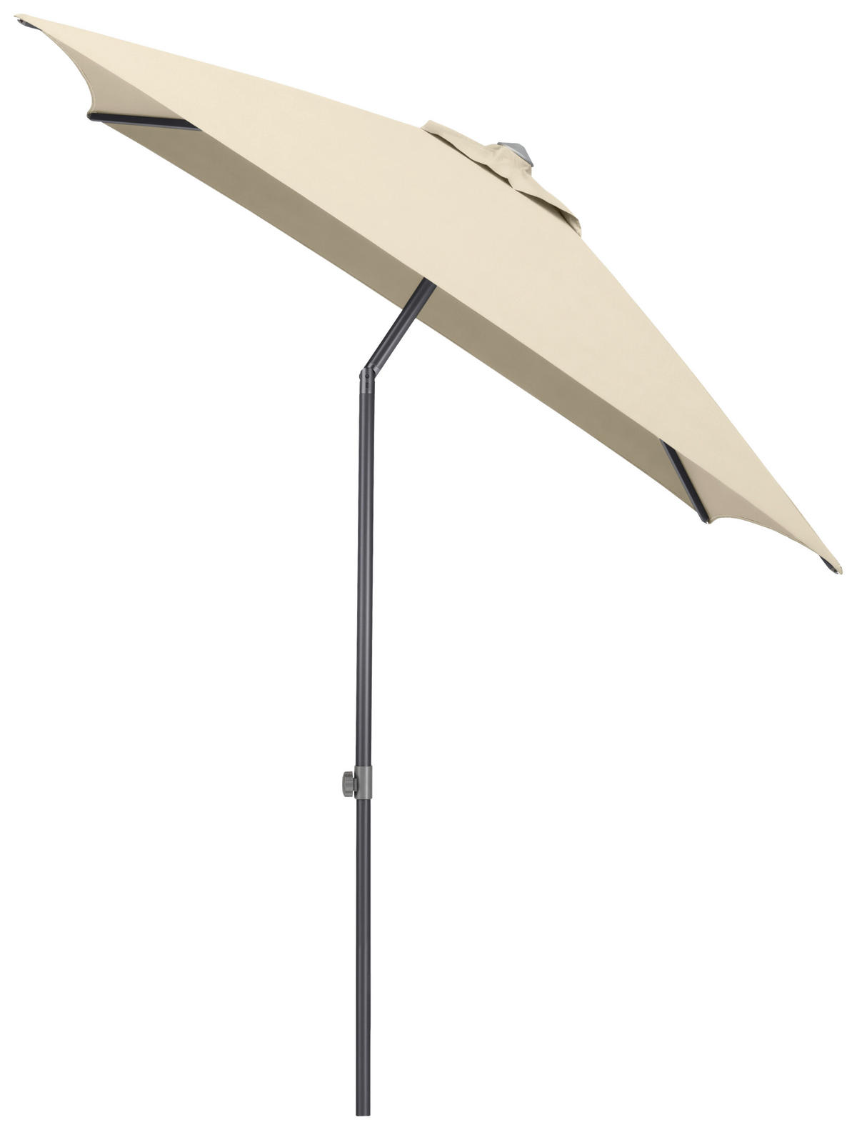 SONNENSCHIRM 200 cm Naturfarben  - Anthrazit/Naturfarben, Basics, Textil/Metall (200/200cm) - Kettler