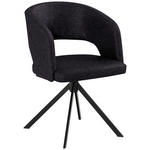 ARMLEHNSTUHL  Stoffauswahl, Sitzfläche 360° drehbar, inklusive Armlehnen, automatische Rückholfunktion Samt  - Anthrazit/Schwarz, KONVENTIONELL, Textil/Metall (56/84/59cm) - Moderano