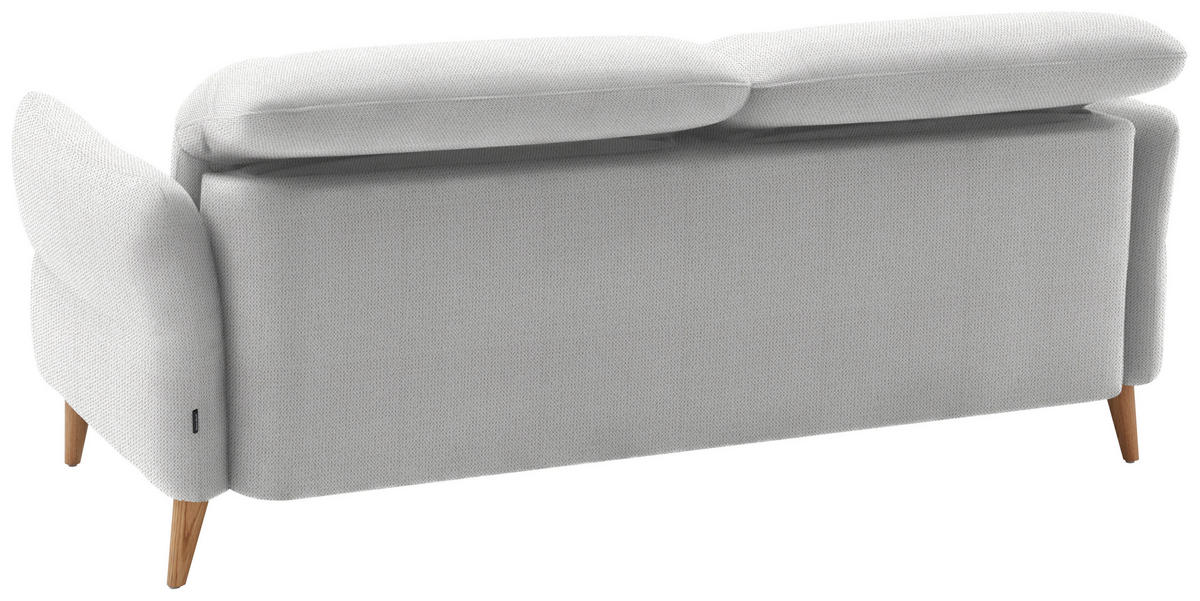 2-SITZER-SOFA in Webstoff Weiß  - Eiche Bianco/Weiß, Design, Holz/Textil (192-220/85-106/98-112cm) - Dieter Knoll