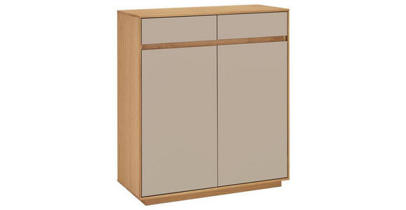 SCHUHSCHRANK 86/103/37 cm - Sandfarben/Eiche Bianco, Design, Holz/Holzwerkstoff (86/103/37cm) - Novel