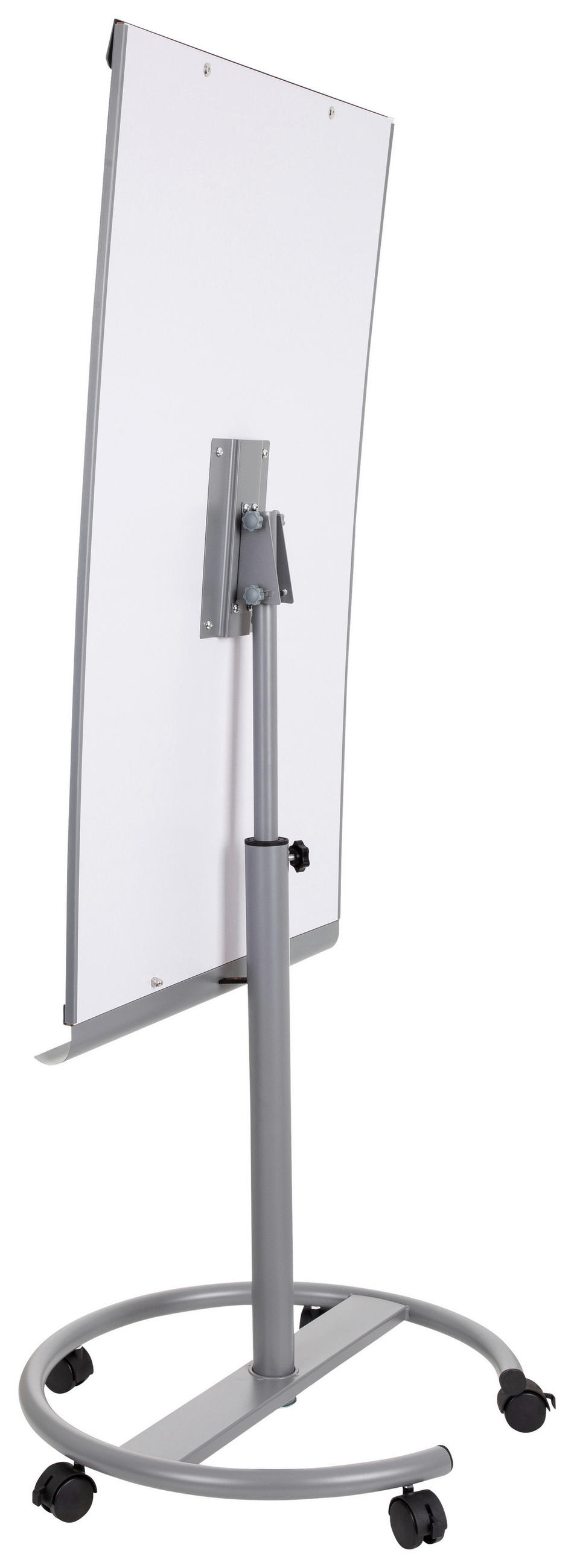 WHITEBOARD Metall Silberfarben, Weiß  - Silberfarben/Weiß, Basics, Kunststoff/Metall (65,5/133-190/60cm) - MID.YOU