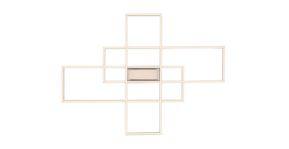 LED-DECKENLEUCHTE 100/75/7,5 cm - Nickelfarben, Design, Kunststoff/Metall (100/75/7,5cm) - Novel