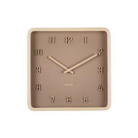 WANDUHR Nervadura Hellbraun 26/26/5.3 cm  - Hellbraun, Basics, Holz (26/26/5.3cm) - Karlsson