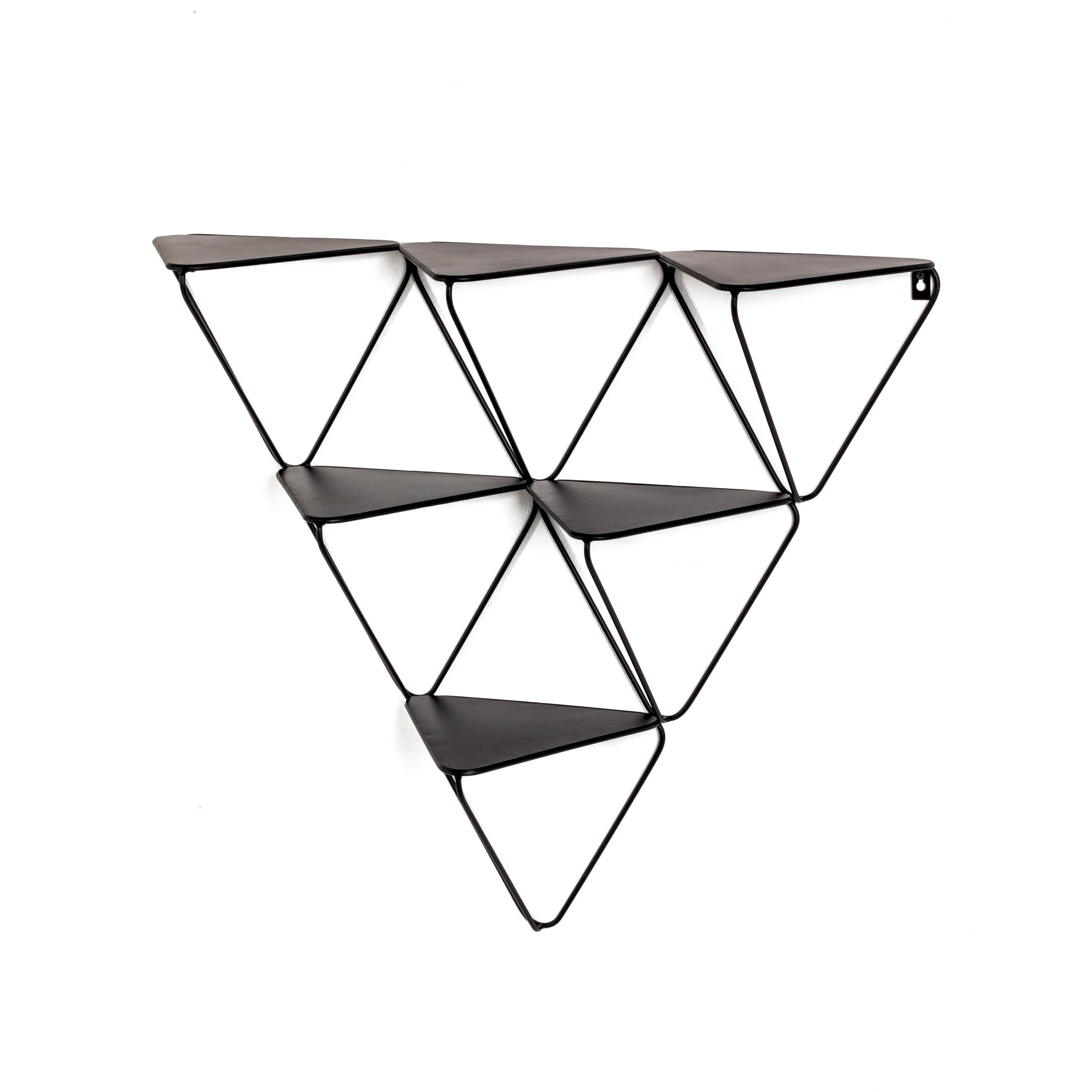 POLICA ZIDNA crna  metal  - crna, Basics, metal (72/63/22cm) - Ambia Home