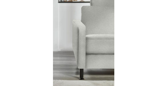 ECKSOFA  in Chenille, Flachgewebe Beige  316/175 cm  - Beige/Schwarz, Design, Textil/Metall (316/175cm) - Dieter Knoll