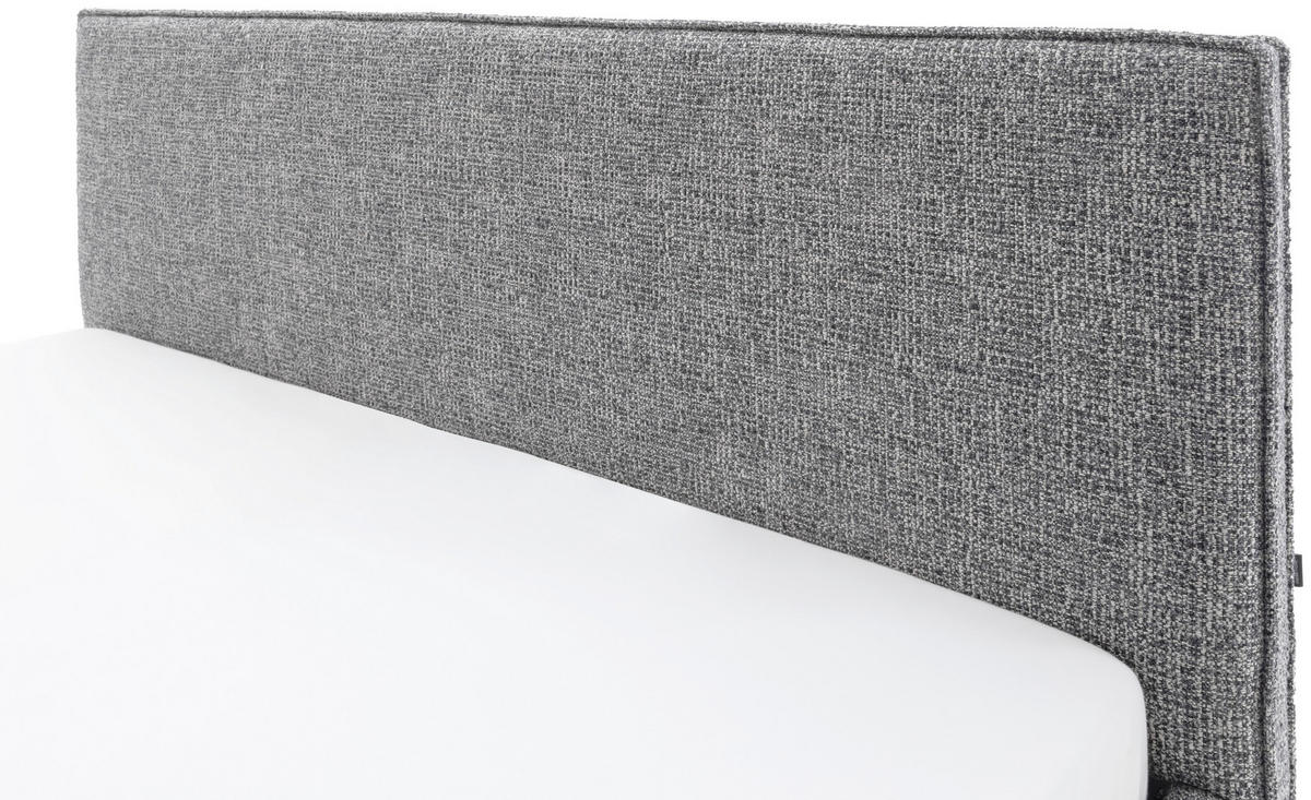 POLSTERBETT 180/200 cm  in Schwarz, Weiss  - Weiss/Schwarz, Design, Textil/Metall (180/200cm) - MID.YOU