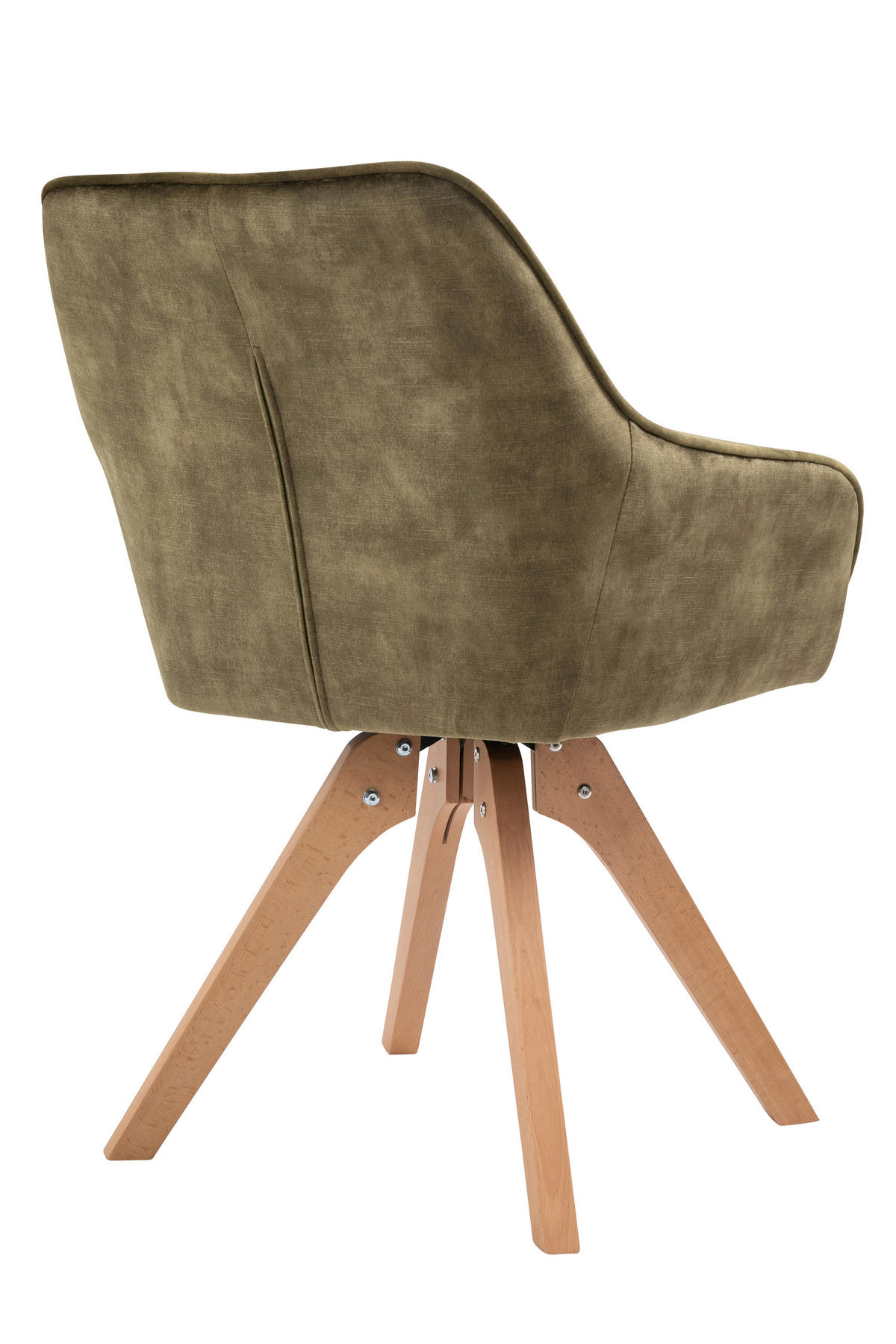 ARMLEHNSTUHL  in Samt  - Eichefarben/Grün, MODERN, Holz/Textil (59/85/61cm) - Livetastic