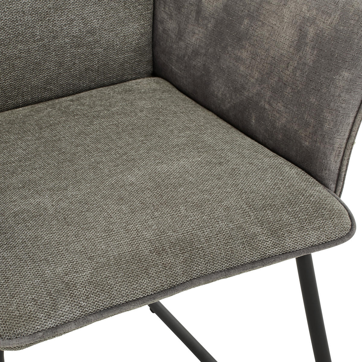 ARMLEHNSTUHL  in Eisen Struktur  - Schwarz/Grau, MODERN, Holz/Textil (64/87,5/63cm) - Livetastic