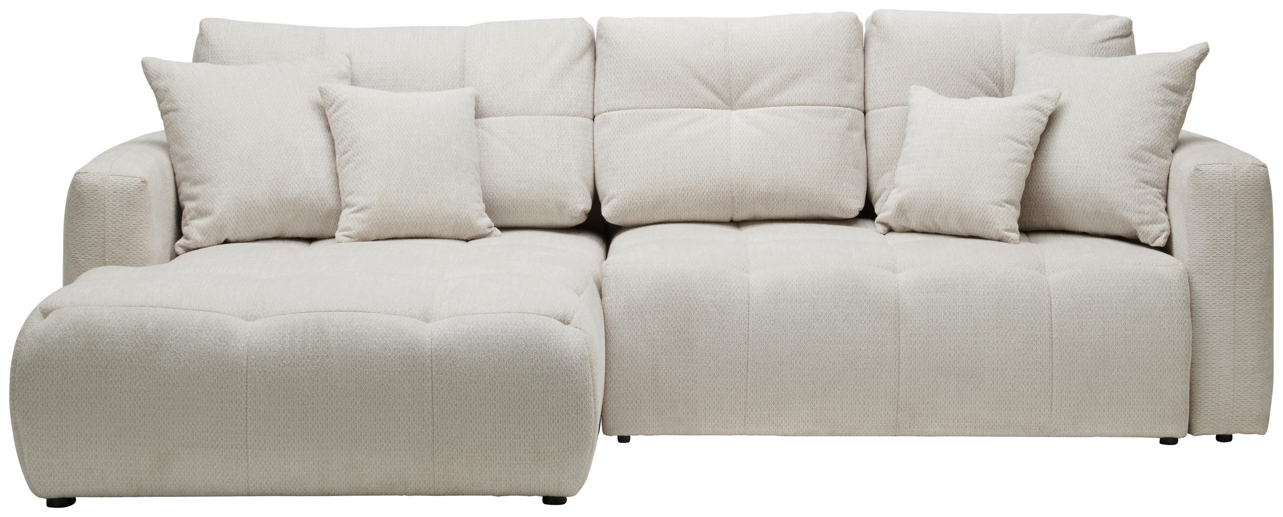 UGAONA GARNITURA svetlosiva  - svetlosiva/crna, Moderno, tekstil/plastika (172/276cm) - Hom`in