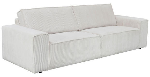 3-SITZER-SOFA Cord Naturfarben  - Schwarz/Naturfarben, KONVENTIONELL, Kunststoff/Textil (248/76/95cm) - Carryhome