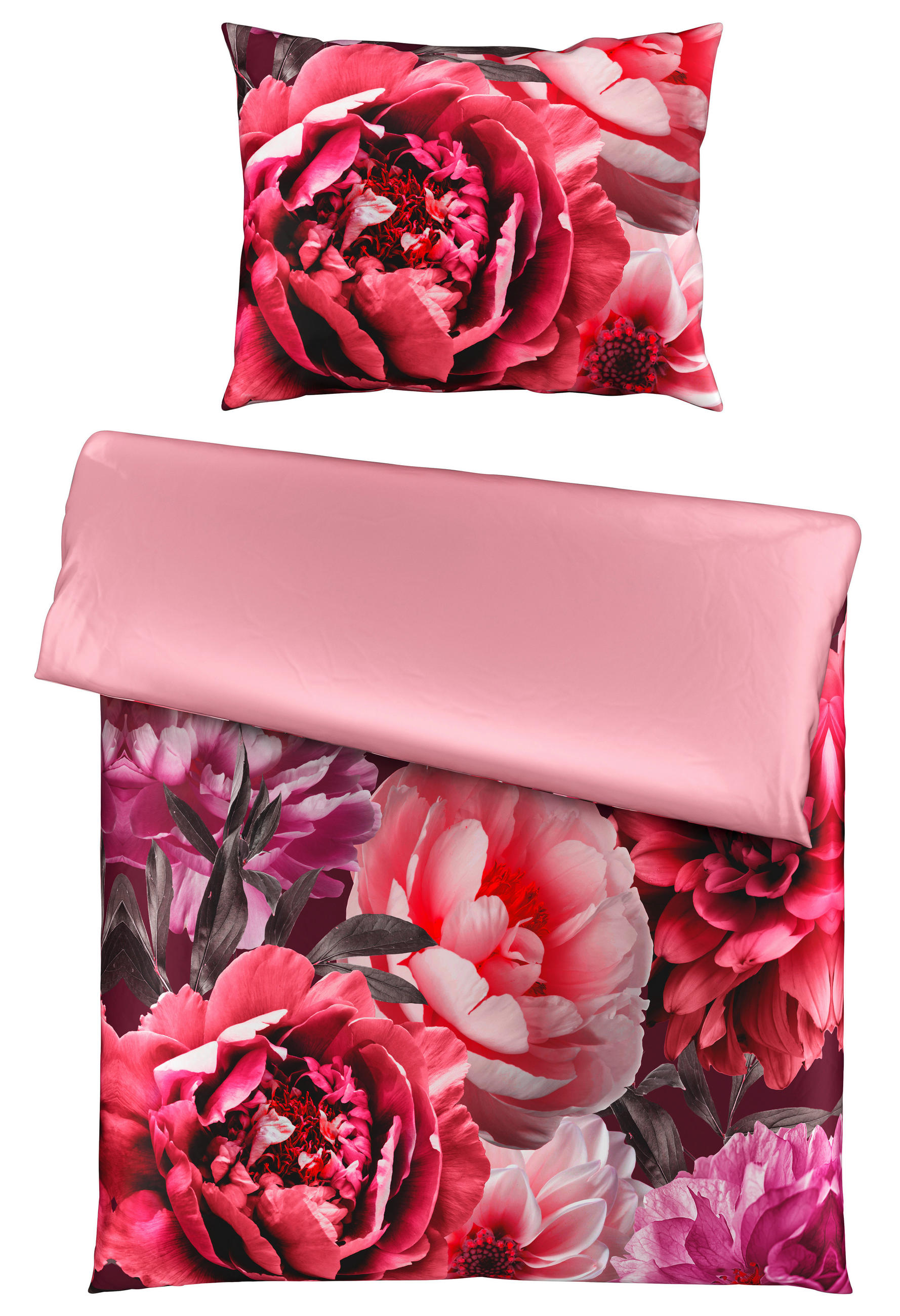 Novel OBOJSTRANNÁ POSTEĽNÁ BIELIZEŇ, satén, ružová, 140/200 cm