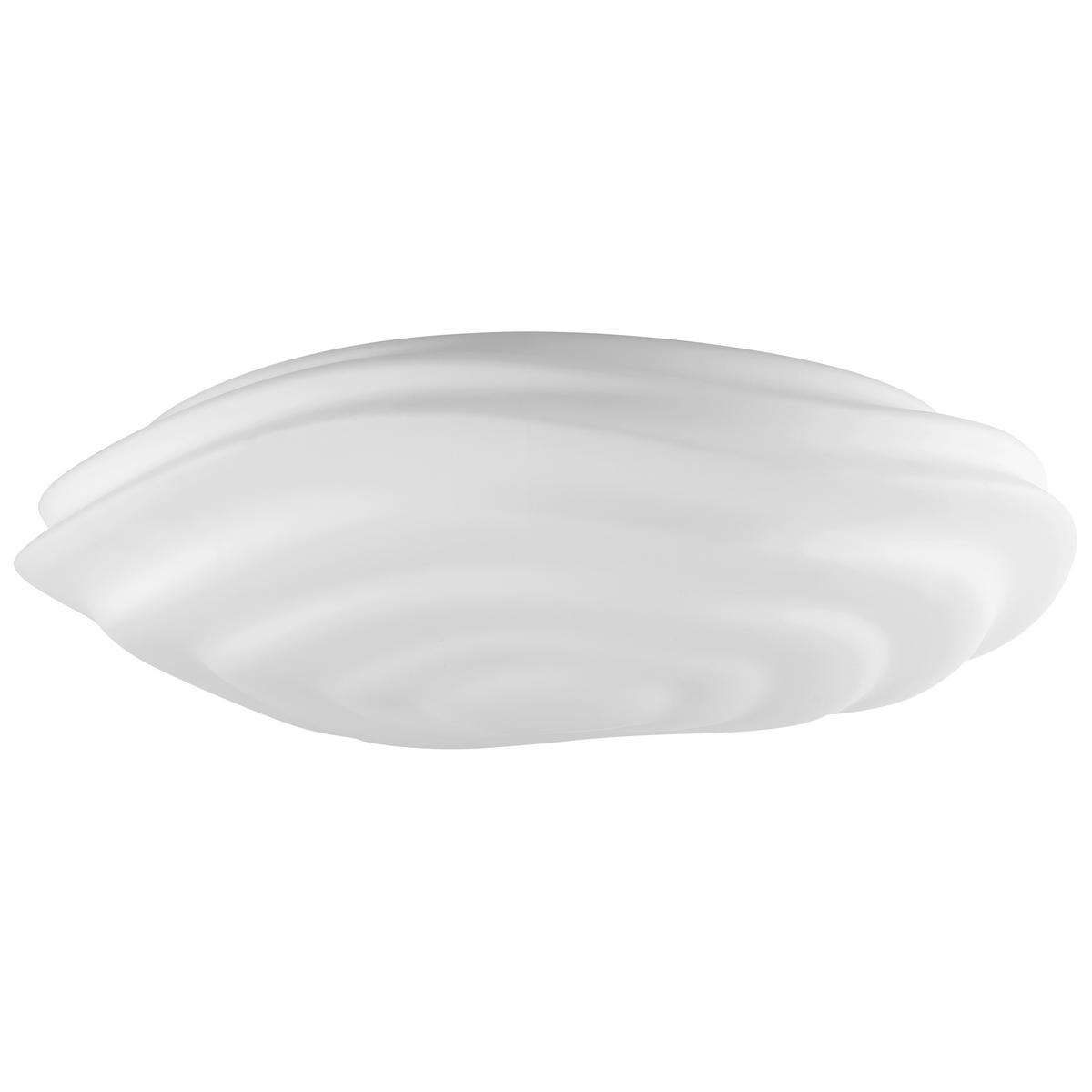 DECKENLEUCHTE Sand 40/13 cm   - Weiß, Design, Glas/Metall (40/13cm) - Brilliant