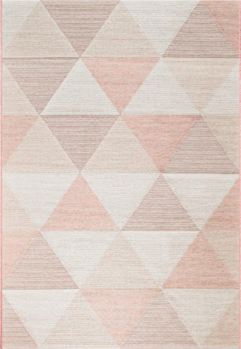FLACHWEBETEPPICH 80/150 cm Amalfi Rosa, Weiß, Hellrosa  - Hellrosa/Rosa, Trend, Textil (80/150cm)