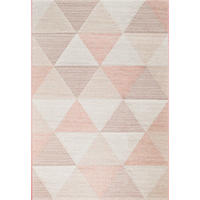 FLACHWEBETEPPICH 80/150 cm Amalfi Rosa, Weiß, Hellrosa  - Hellrosa/Rosa, Trend, Textil (80/150cm)