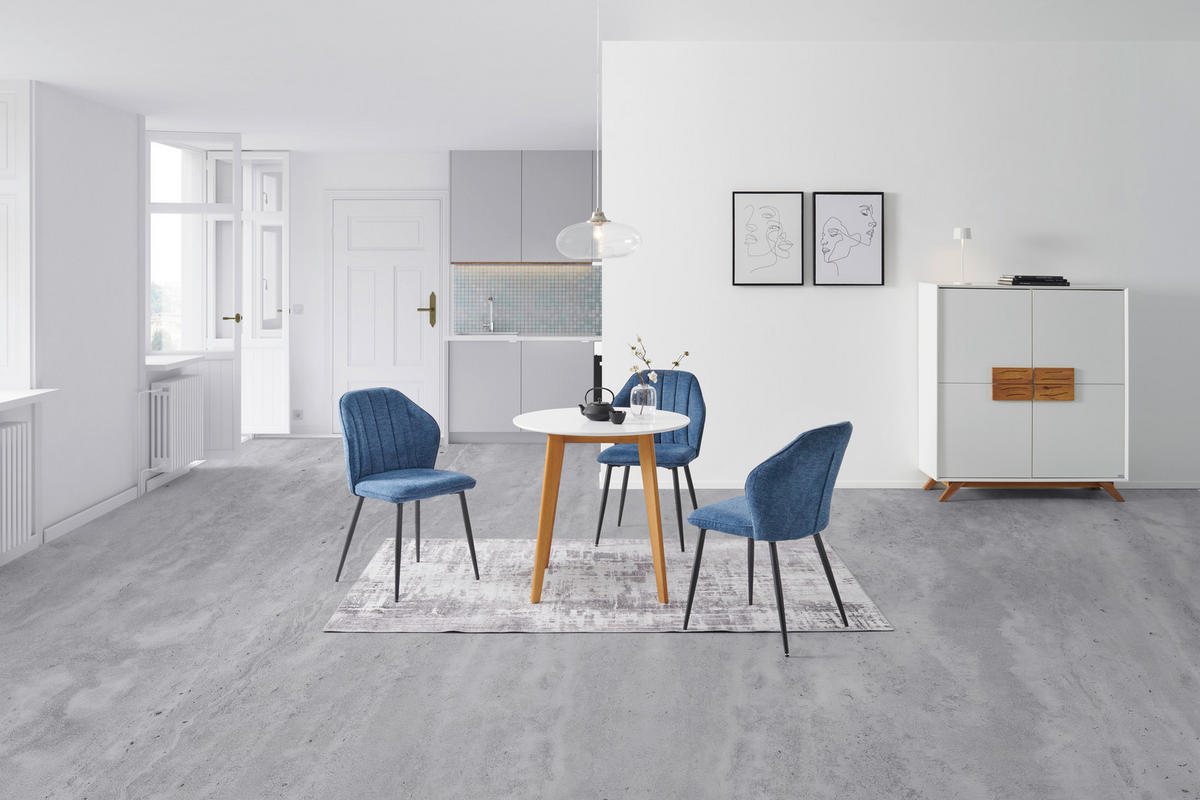 ESSTISCH in Holz 80/80/76 cm  - Weiss/Eichefarben, Design, Holz (80/80/76cm) - Livetastic