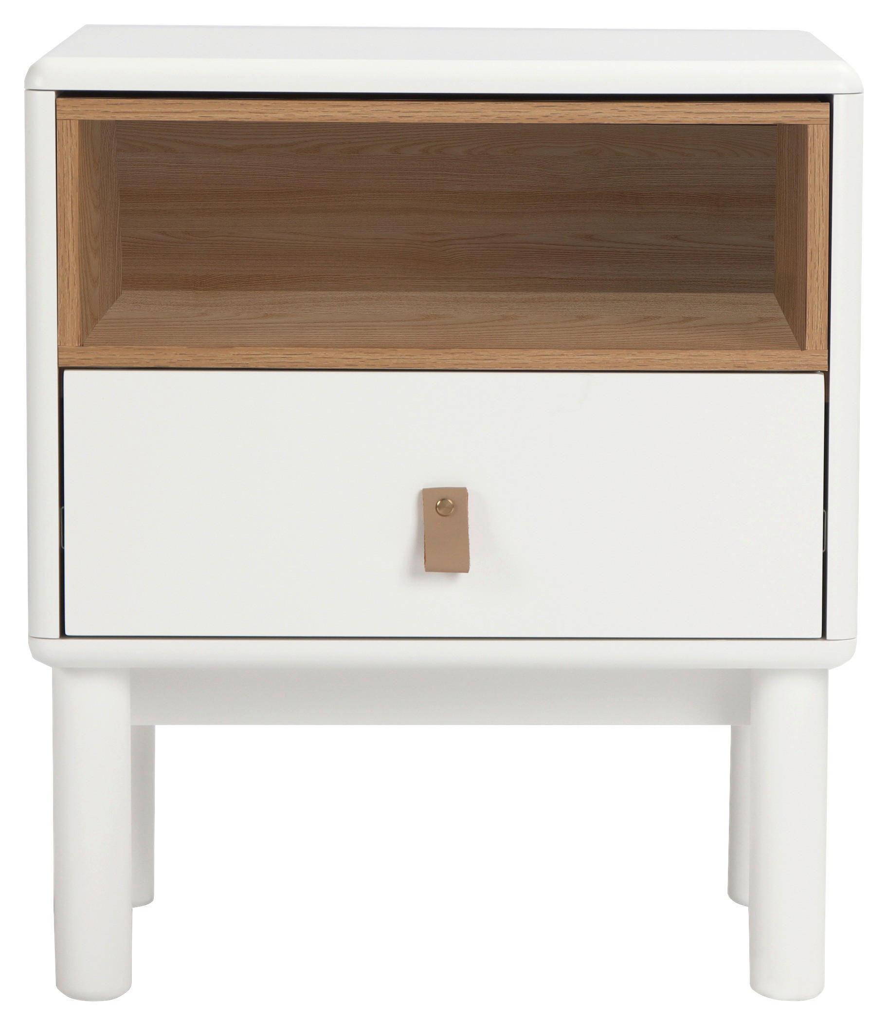 NACHTSCHRANK 48/55/40 cm Eiche massiv  - Hellbraun/Eichefarben, Design, Holz/Holzwerkstoff (48/55/40cm) - Boxxx