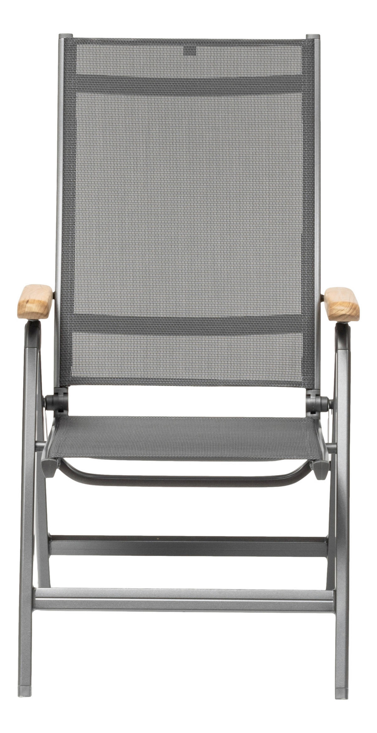 GARTENKLAPPSESSEL Teakholz Aluminium Anthrazit, Naturfarben  - Anthrazit/Naturfarben, Basics, Holz/Textil (61/109/65cm) - Kettler