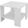 KLUBSKA MIZA, 55/42/55 cm bela  - bela, Design, leseni material (55/42/55cm) - Boxxx