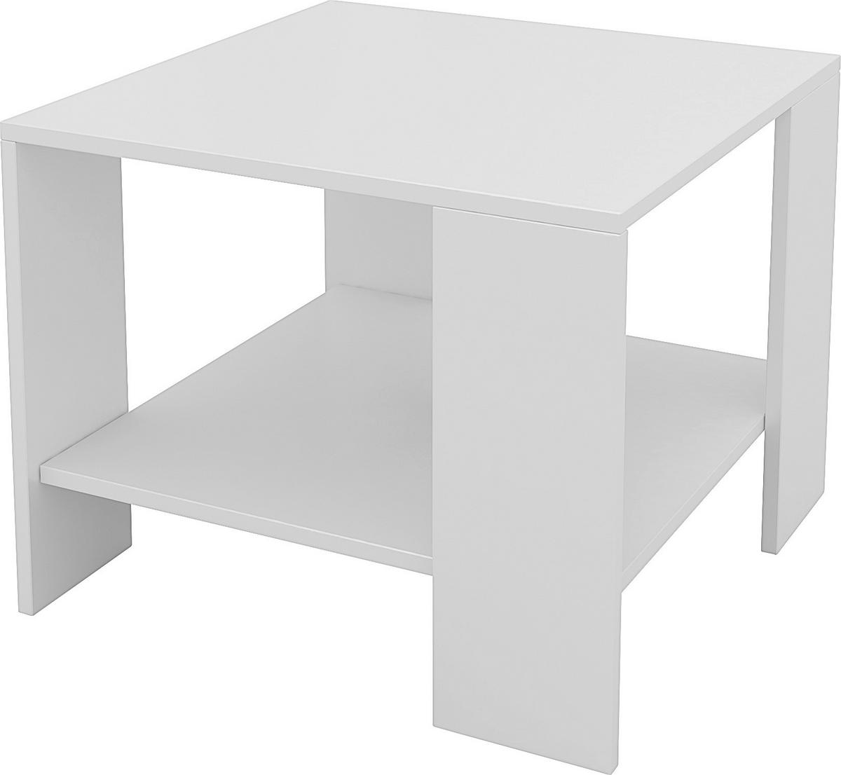 KLUB STOČIĆ 55/42/55 cm  bela  - bela, Dizajnerski, pločasti materijal (55/42/55cm) - Carryhome