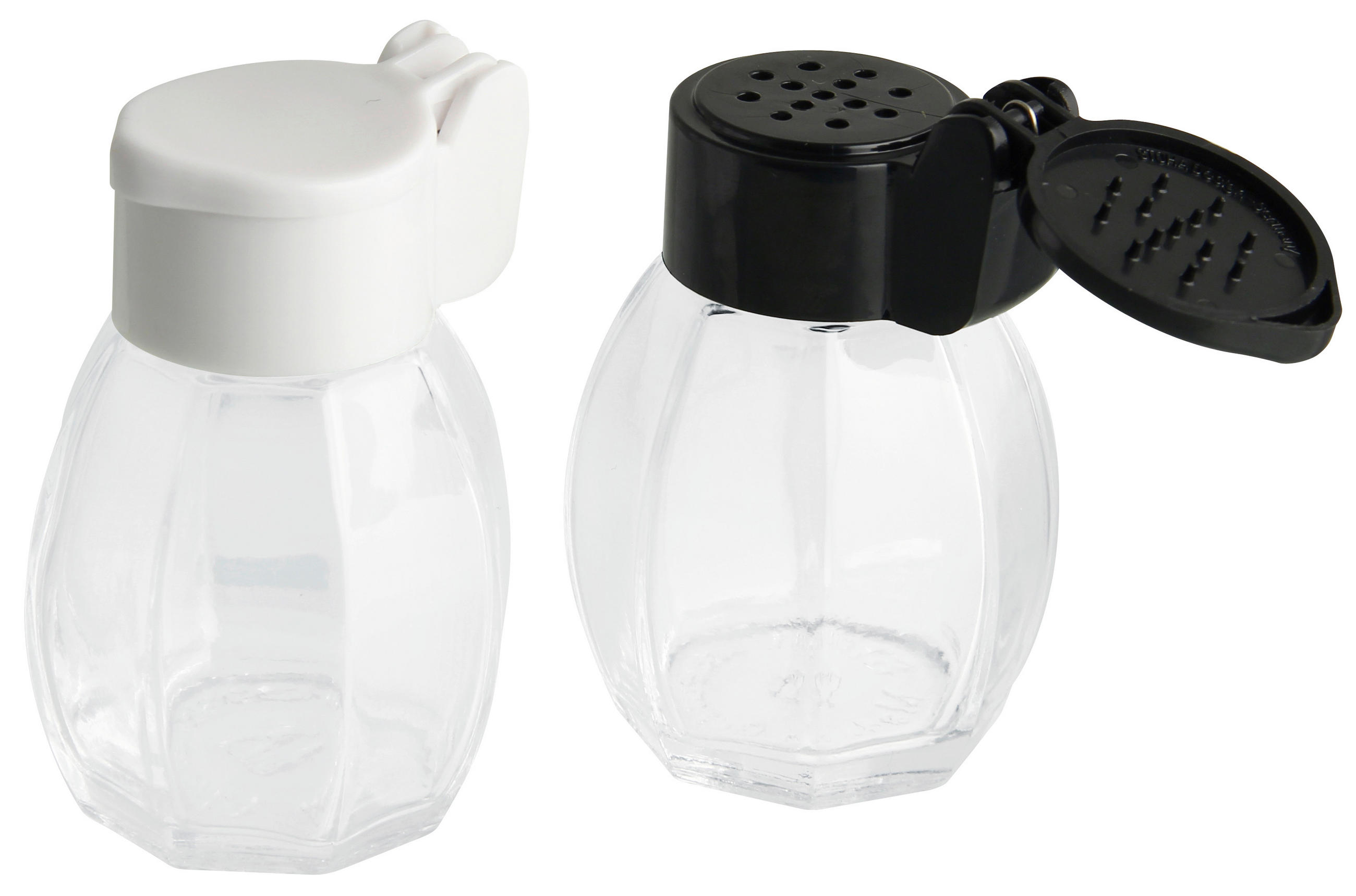SALZ- UND PFEFFERSTREUER   6,5 cm - Klar/Weiss, Design, Glas/Kunststoff (6,5cm) - Fackelmann