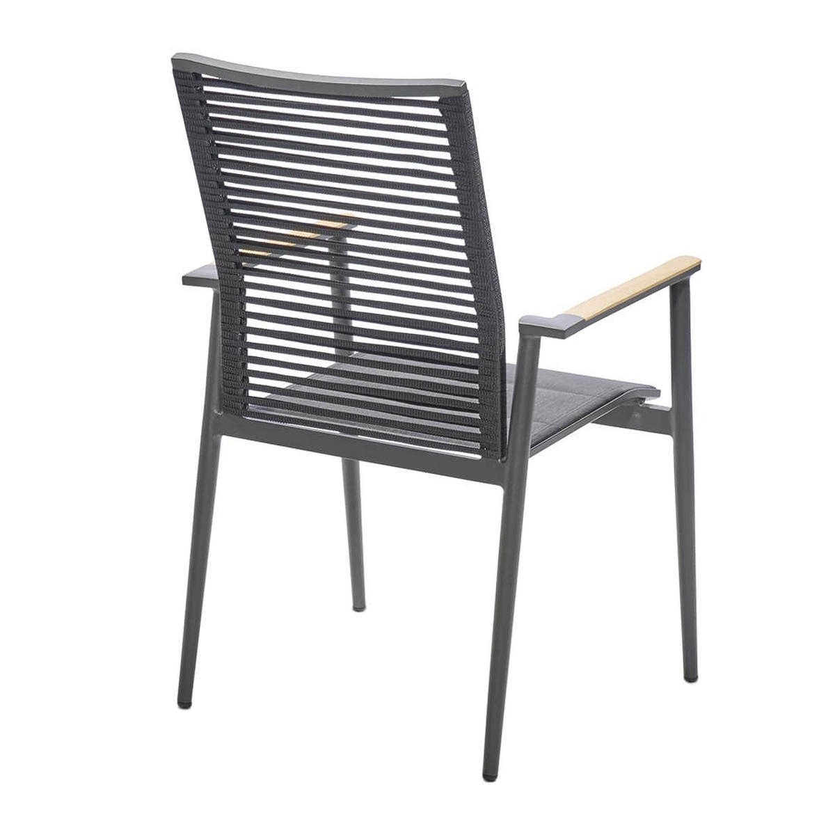 STAPELSESSEL Aluminium Anthrazit, Schwarz  - Anthrazit/Schwarz, Design, Holz/Textil (61/94/66cm) - Musterring