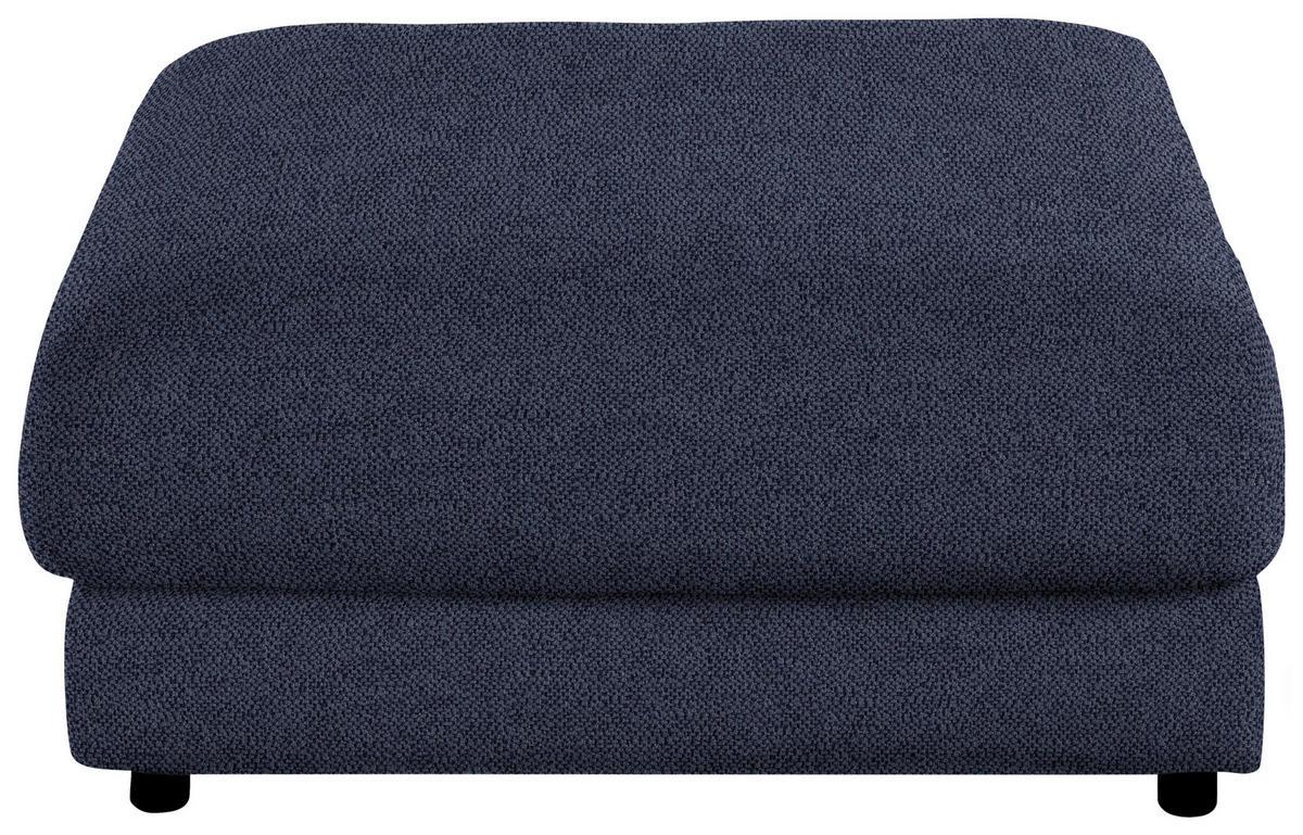HOCKER in Textil Dunkelblau  - Schwarz/Dunkelblau, Design, Kunststoff/Textil (100/86/100cm) - Lomoco