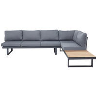 MOBILIER TERASĂ ȘI LOUNGE  285/210 cm   - gri închis/culoare lemn tec, Modern, plastic/metal (285/210cm) - Amatio