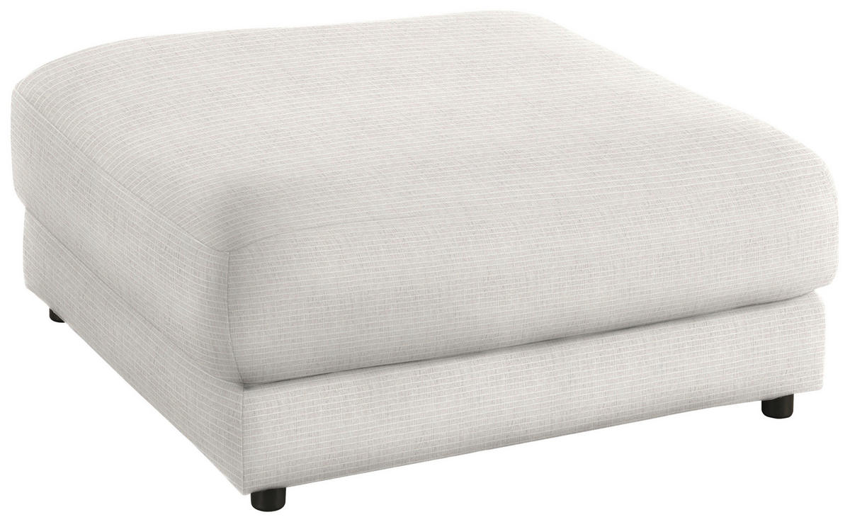HOCKER in Textil Creme  - Creme/Schwarz, Design, Kunststoff/Textil (100/86/100cm) - Lomoco