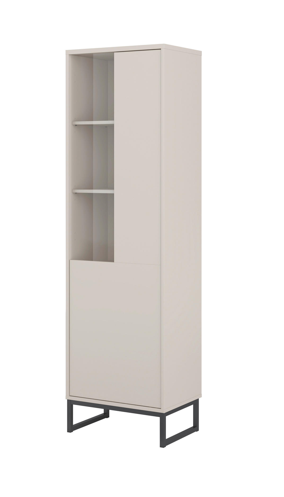 VITRINE Kaschmir  - Kaschmir/Schwarz, Design, Glas/Holzwerkstoff (53,4/180,7/36,5cm) - MID.YOU