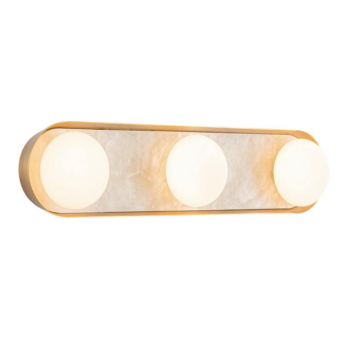 LED-WANDLEUCHTE    - Messingfarben, KONVENTIONELL, Glas/Stein (14,2/59,1/0,91cm) - Elstead Lighting