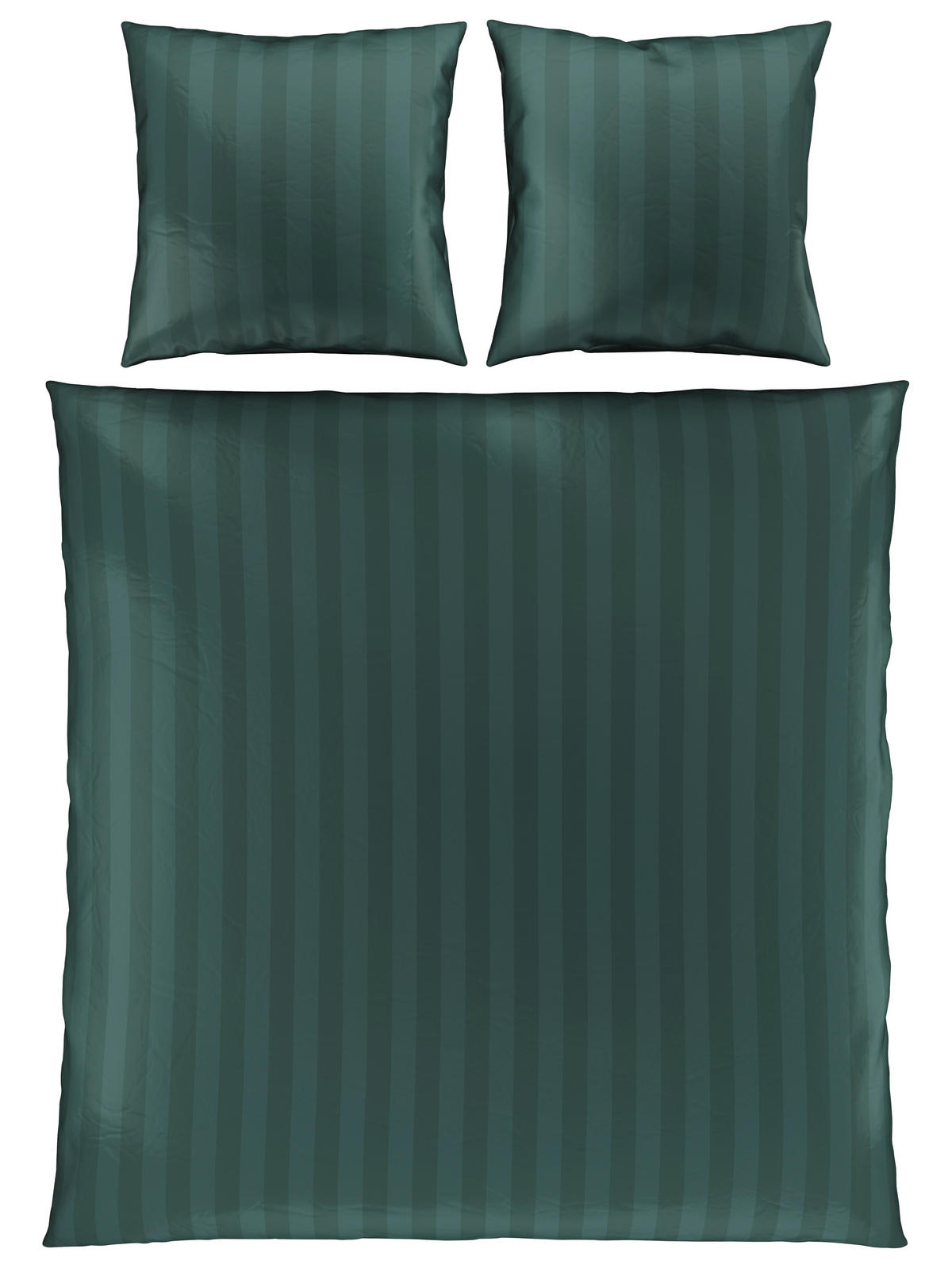 BETTWÄSCHE Dobby Satin 200/200 cm  - Dunkelgrün, KONVENTIONELL, Textil (200/200cm) - Novel