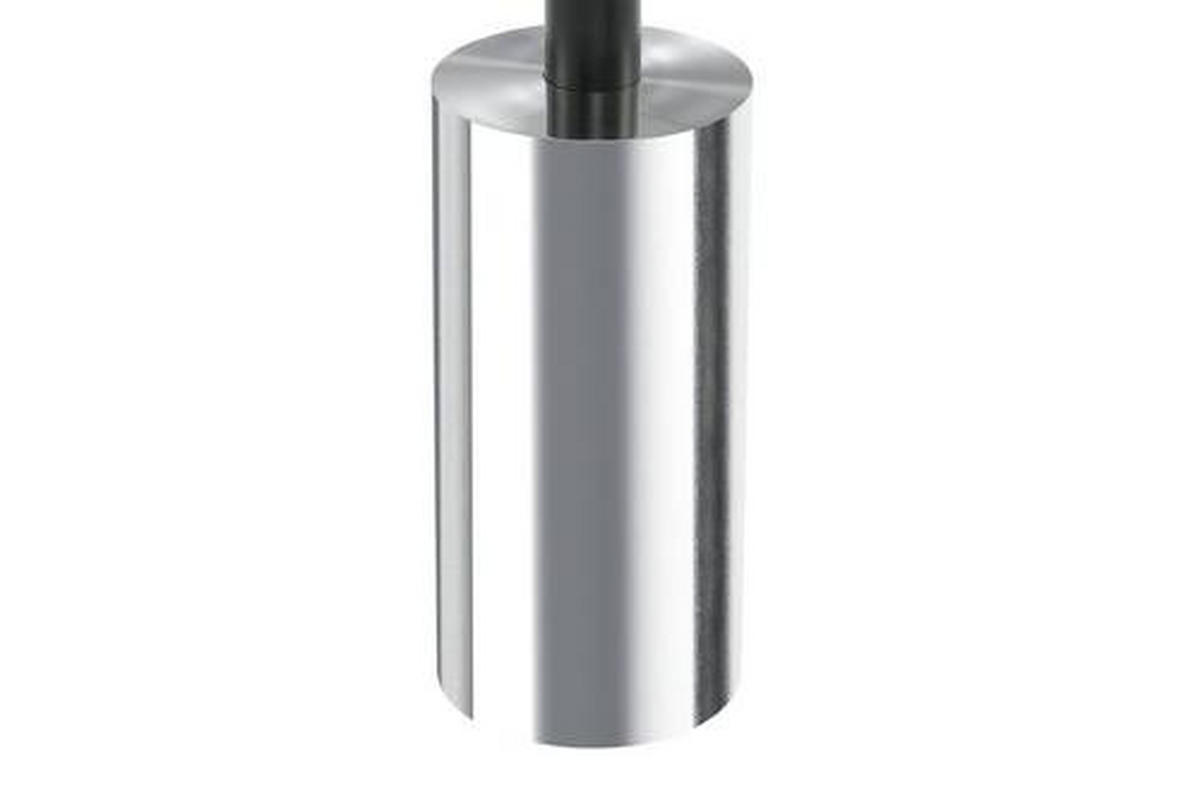 BEISTELLTISCH Grau, Silberfarben  - Silberfarben/Grau, Basics, Glas/Metall (46/50cm) - Kayoom
