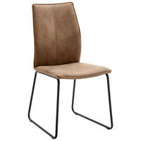 STUHL - Schlammfarben/Schwarz, Design, Textil/Metall (46/93/57cm) - Dieter Knoll