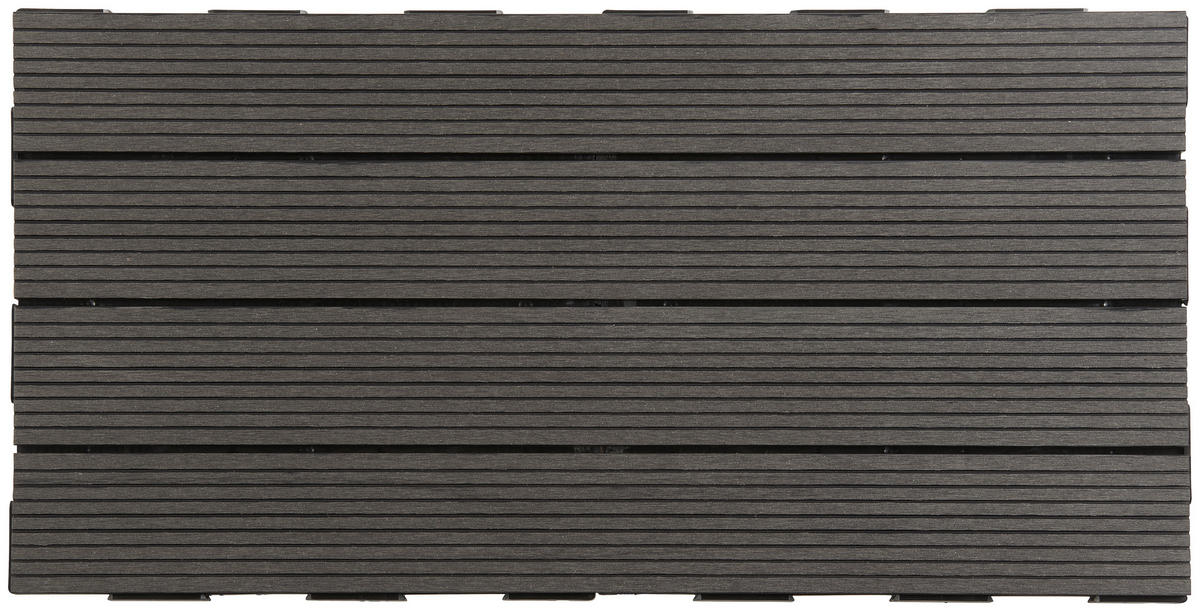 TERRASSENFLIESE 6 Stück  - Grau, Basics, Kunststoff (60/30/2cm) - Ambia Garden
