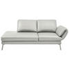RÉCAMIERE in Echtleder Hellgrau  - Chromfarben/Hellgrau, Design, Leder/Metall (209/85-109/95-16cm) - Dieter Knoll