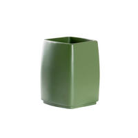 ZAHNPUTZBECHER Kunststoff  - Dunkelgrün, Basics, Kunststoff (7,7/10,7/7,5cm) - Sadena