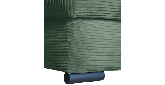 ECKSOFA  in Cord Dunkelgrün  - Dunkelgrün/Schwarz, KONVENTIONELL, Textil/Metall (258/168cm) - Carryhome