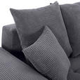 BIGSOFA Cord Dunkelgrau  - Eichefarben/Dunkelgrau, KONVENTIONELL, Holz/Textil (270/72/109cm) - Carryhome