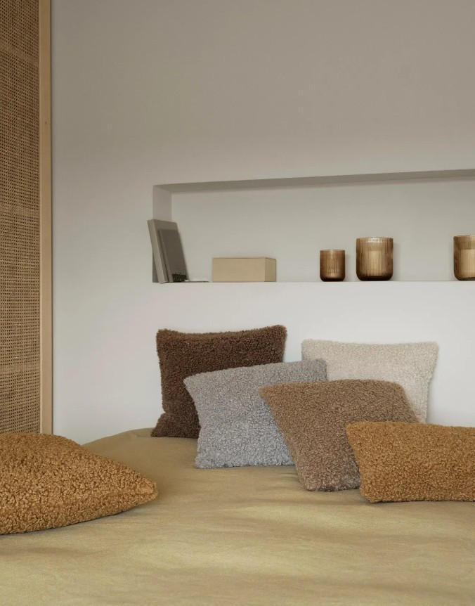 FELLKISSENHÜLLE TEDDY 40/60 cm  - Taupe, Basics, Textil (40/60cm) - Blomus