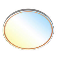 STROPNÉ LED SVIETIDLO, 49.5/6,5 cm  - svetlohnedá/svetlosivá, Basics, kov/plast (49.5/6,5cm)