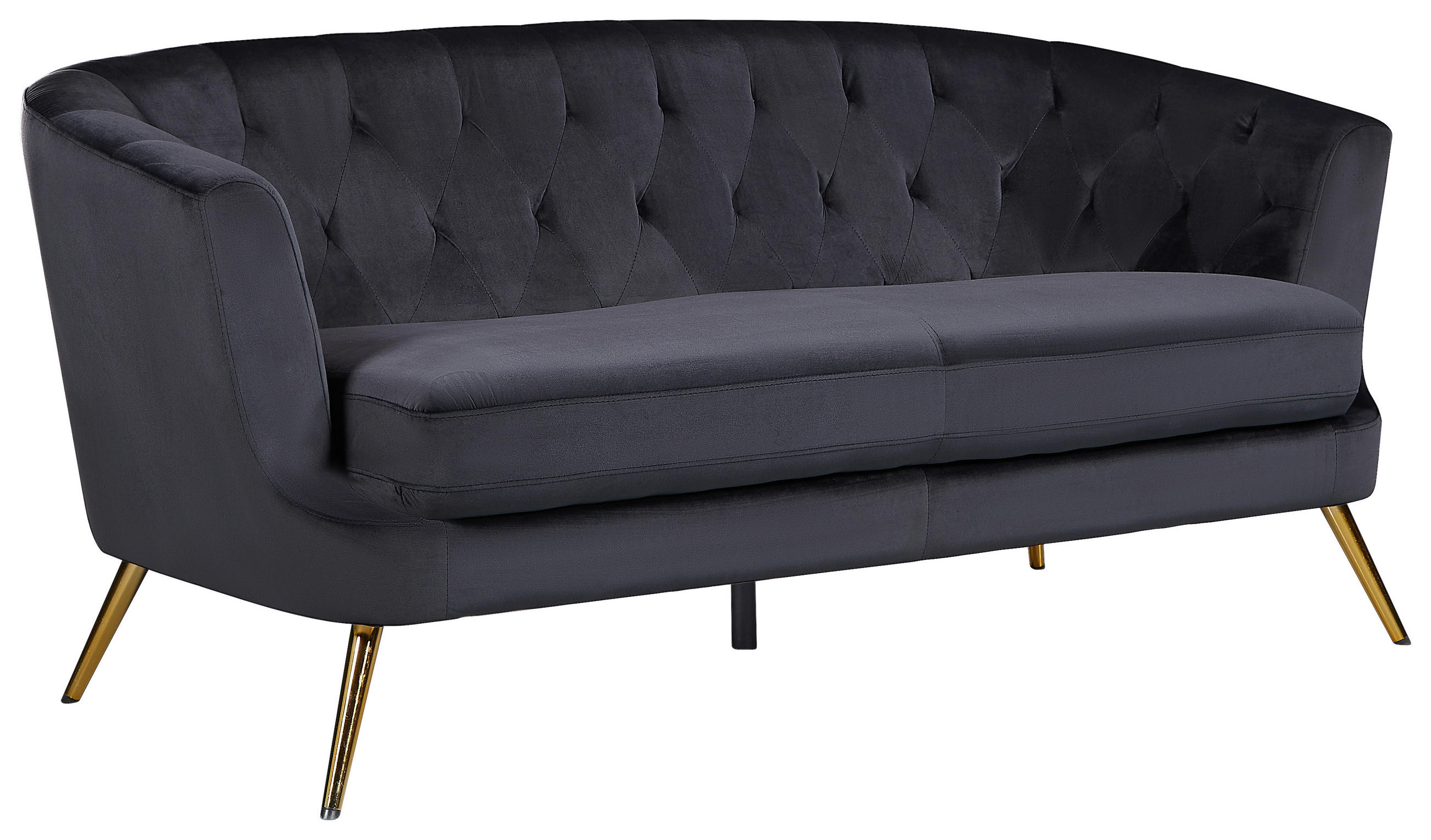2-Sitzer-Sofa Lita Schwarz B: 150 cm