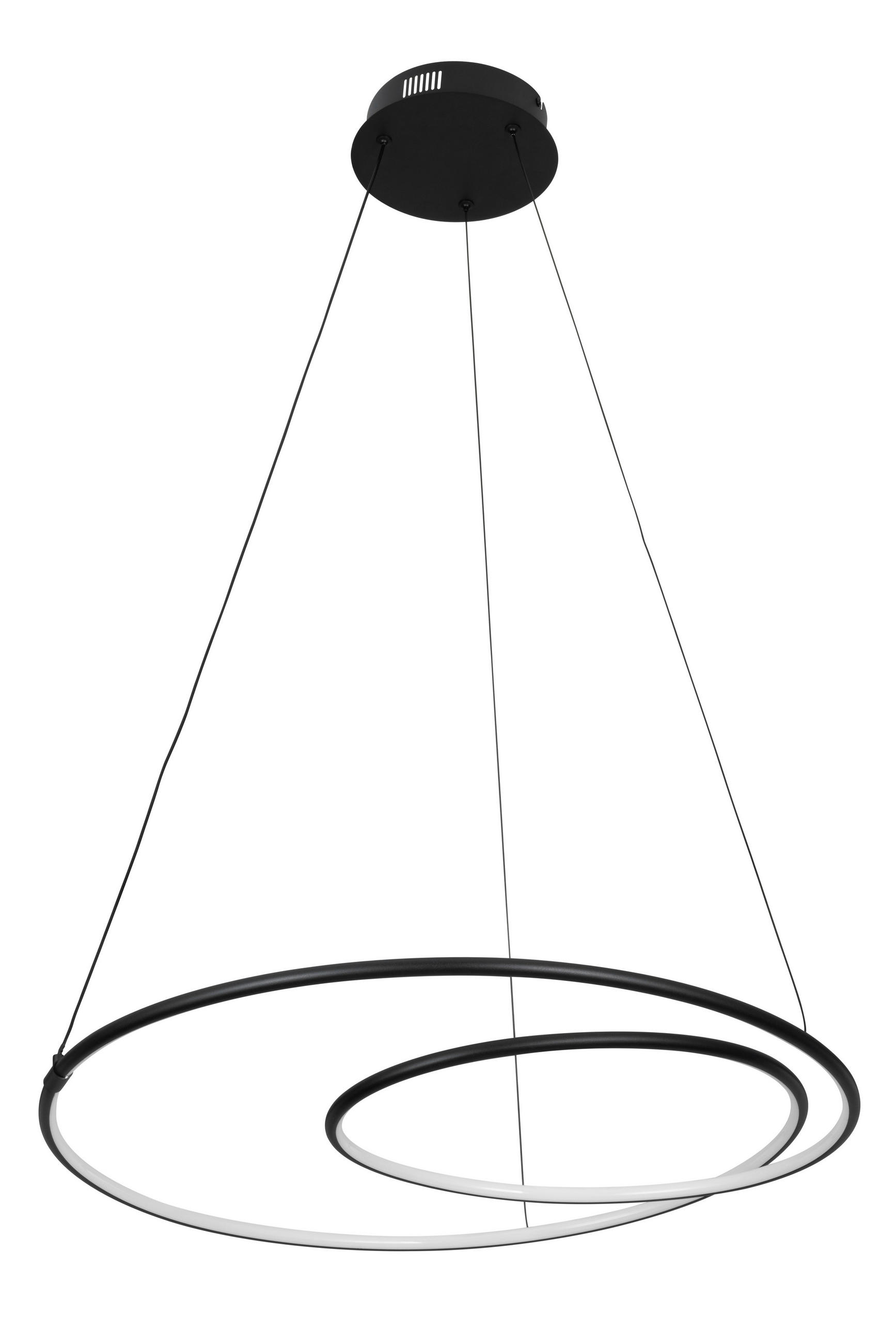 LED-HÄNGELEUCHTE Birmingham 67/150 cm   - Schwarz, LIFESTYLE, Kunststoff/Metall (67/150cm) - Novel